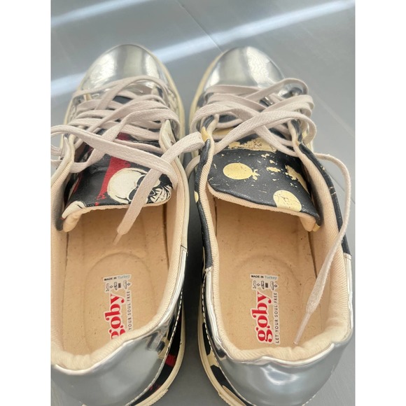 New York Goby womens sneakers Size 39 ( 8 us)  Metallic navy and cream - Picture 13 of 13